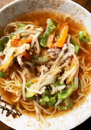 レンジで簡単野菜たっぷりラーメンの具-レシピのメイン写真