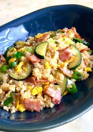 ズッキーニとベーコンの炒飯-レシピのメイン写真