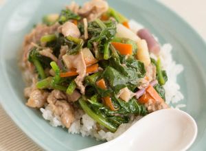 大根間引き菜のヘルシー中華丼-レシピのメイン写真