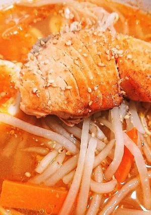 (男のレシピ) 鮭のバター味噌ラーメン-レシピのメイン写真