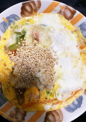 全てレンジフレッシュトマト豚平焼き風-レシピのメイン写真