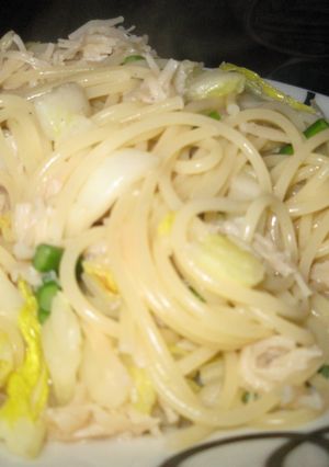 ホタテ缶ＤＥパスタ-レシピのメイン写真