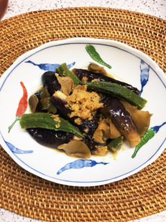茄子とオクラの中華風レンジ蒸し-レシピのメイン写真
