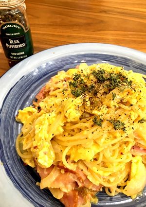 ふわトロ卵とベーコンのパスタ-レシピのメイン写真
