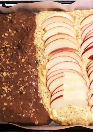りんごとチョコの天板ケーキ-レシピのメイン写真