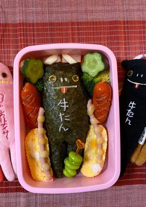 モケケ　牛たん　キャラ弁-レシピのメイン写真