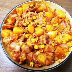 豚こまとじゃがいものトマト煮込み-レシピのメイン写真