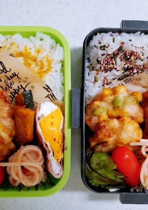 ☆高校生娘と私のお弁当☆128-レシピのメイン写真
