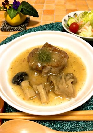 きのこ達&豚肩ロースブロック肉の柔らか煮-レシピのメイン写真