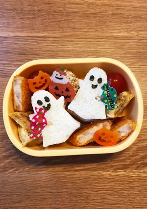 ハロウィン サンドイッチのお弁当-レシピのメイン写真