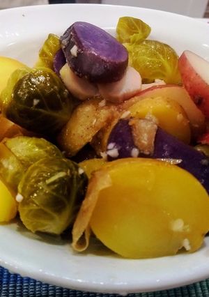 じゃがいもと芽キャベツの塩レモン煮-レシピのメイン写真