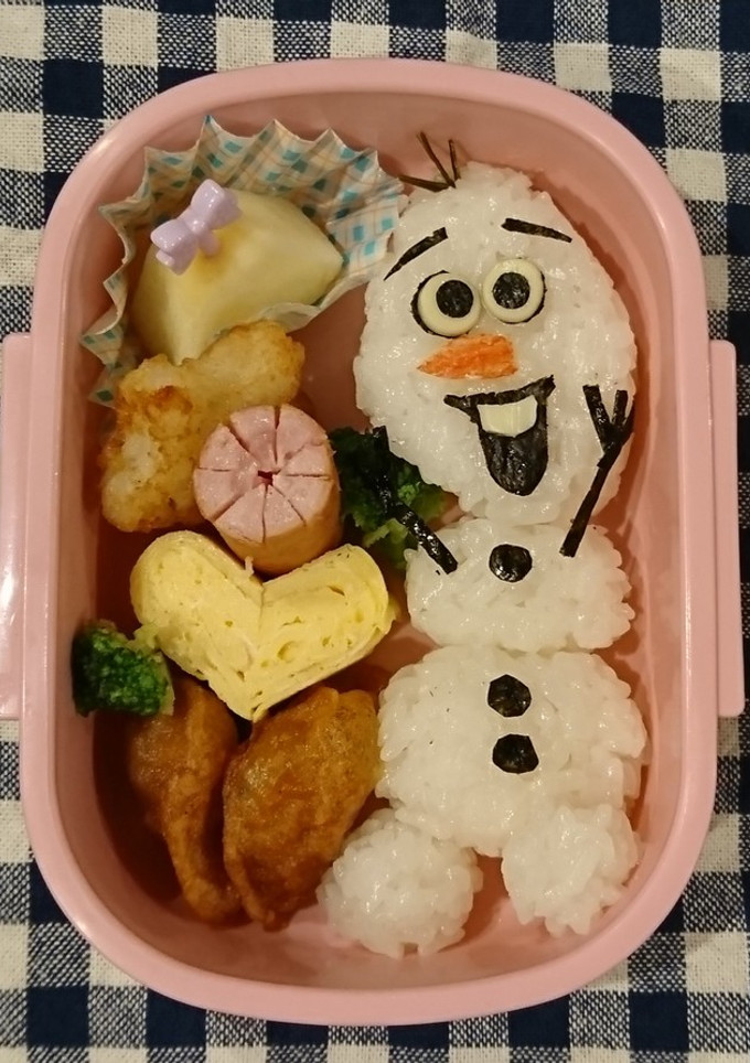 ☆アナ雪 オラフ キャラ弁☆-レシピのメイン写真