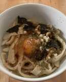 親子で作るランチ 釜揚げうどん