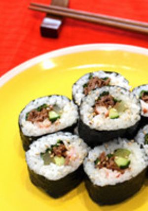 韓国風のり巻きキムパ-レシピのメイン写真