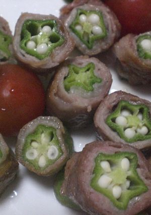 オクラ豚肉巻き♪-レシピのメイン写真