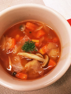 栄養満点☆トマト缶で簡単ミネストローネ風-レシピのメイン写真