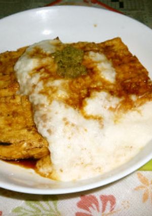 絹厚揚げの網焼き山かけのタパス-レシピのメイン写真