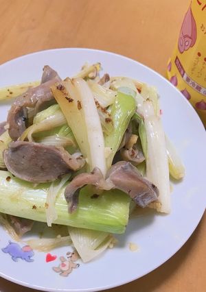 ♡甘くてシャキッやみつき♡長ネギ砂肝炒め-レシピのメイン写真