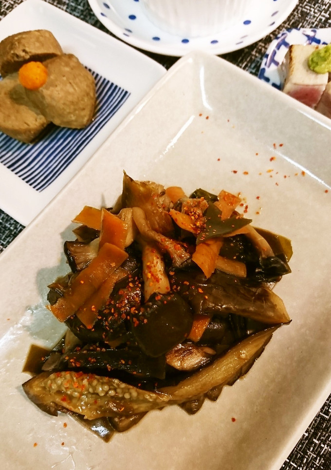 ヒラタケと茄子の焼き煮浸し-レシピのメイン写真