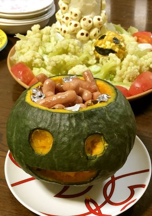 ハロウィンにジャックオランタンの脳みそ-レシピのメイン写真