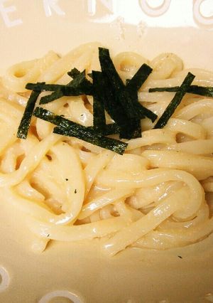 簡単!材料4つでお店の味☆明太子うどん♪-レシピのメイン写真
