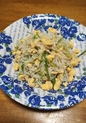 梨湖のご馳走！針さやと春雨の和え物！-レシピのメイン写真