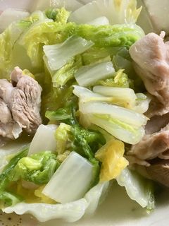 簡単!鶏肉と白菜の酒蒸し-レシピのメイン写真