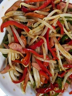 簡単、即席ピーマンともやしの野菜炒め-レシピのメイン写真