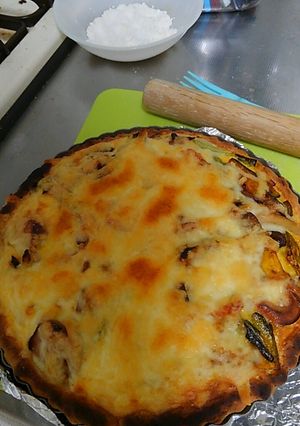 秋野菜のカロリーカット　キッシュ-レシピのメイン写真