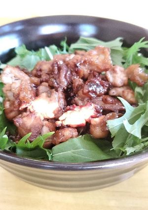 さっぱり水菜の豚こま丼-レシピのメイン写真