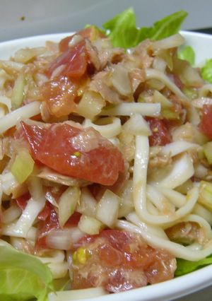 冷やしトマトのサラダうどん。-レシピのメイン写真