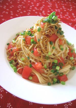 カリカリじゃことトマトの和風冷製パスタ-レシピのメイン写真