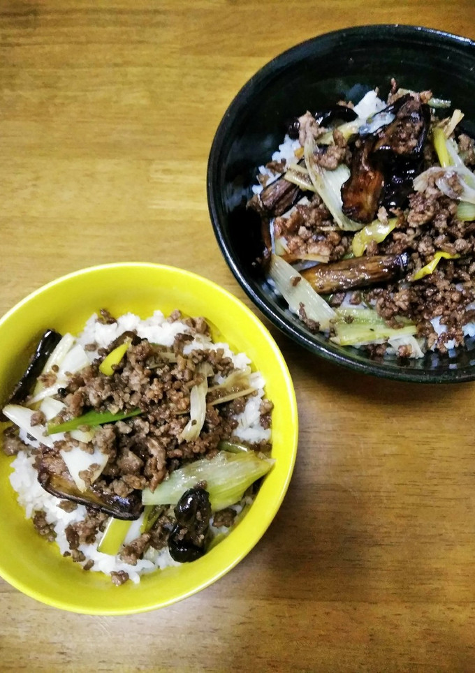 梨湖の簡単!時短!合い挽きなす丼-レシピのメイン写真