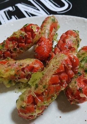 お弁当に❗赤ウインナーの磯辺揚げ-レシピのメイン写真