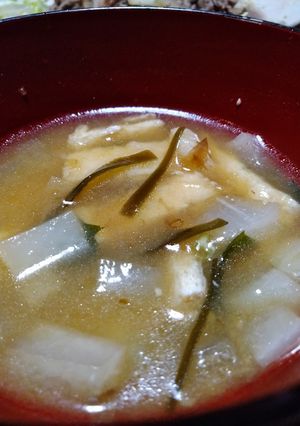 簡単☆昆布と鰹節の味噌汁の作り方-レシピのメイン写真