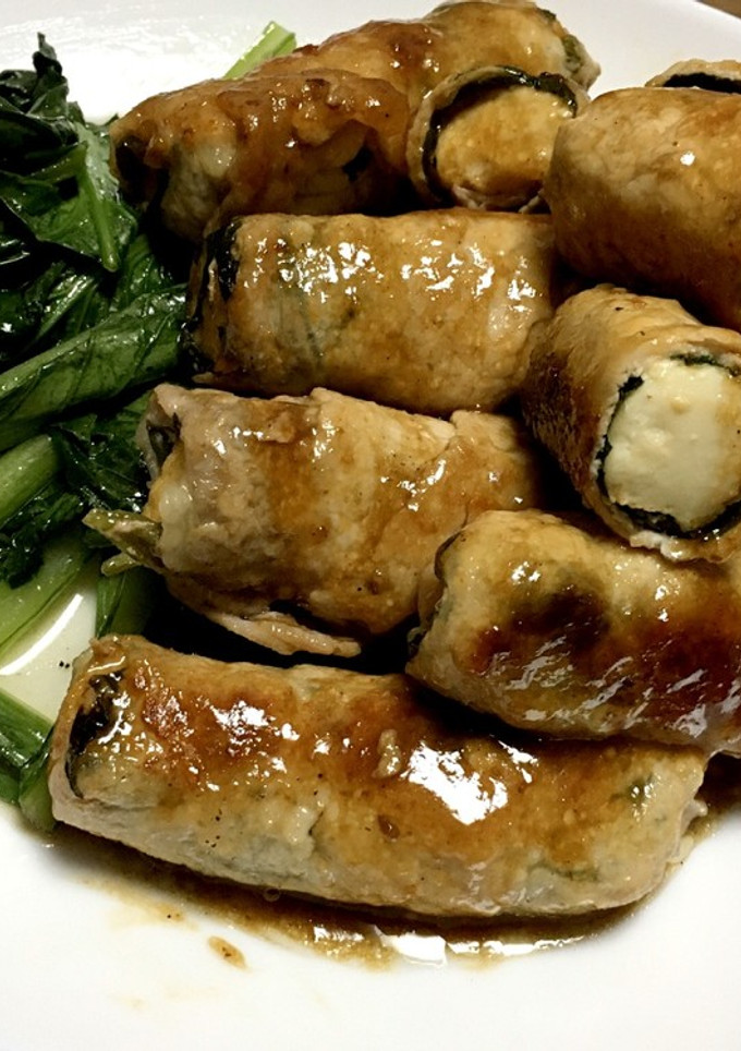 揚げ出し豆腐の豚しそ巻き-レシピのメイン写真