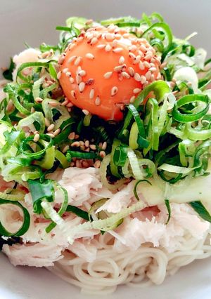 油そば風そうめん-レシピのメイン写真