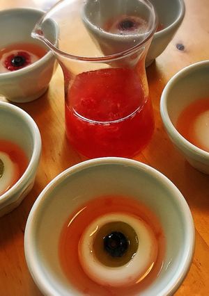 びっくり目玉のフルーツミルクゼリー-レシピのメイン写真