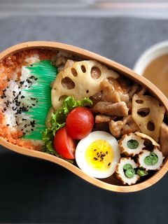 毎日お弁当♪レンコン豚肉甘酢炒め-レシピのメイン写真
