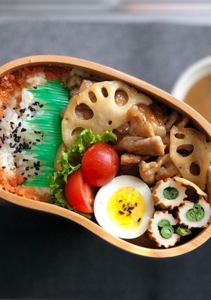 毎日お弁当♪レンコン豚肉甘酢炒め-レシピのメイン写真