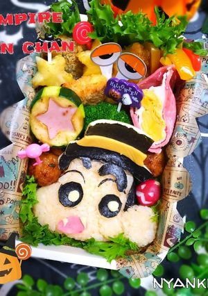 ドラキュラしんちゃん♡ハロウィン弁当-レシピのメイン写真