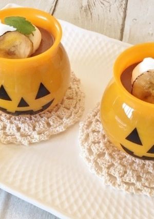 チョコバナナムース（ハロウィンver）-レシピのメイン写真