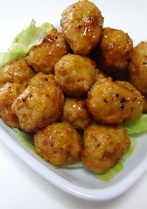 鶏つくねの甘辛焼き-レシピのメイン写真