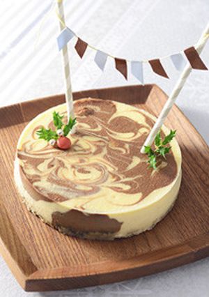マーブルベイクドチーズケーキ-レシピのメイン写真