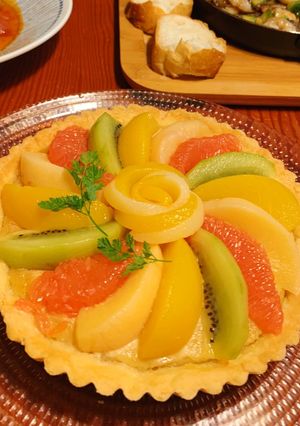 缶詰でカラフルフルーツタルト-レシピのメイン写真