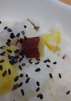 ホーロー鍋でも炊ける✨さつまいもご飯✨-レシピのメイン写真