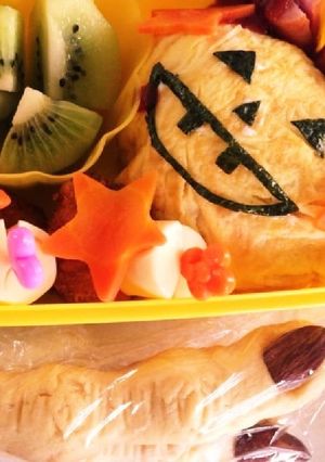 ハロウィンキャラ弁当☆簡単カボチャお化け-レシピのメイン写真