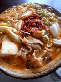 小鍋でひとりキムチ鍋&雑炊♪プチッと鍋で-レシピのメイン写真