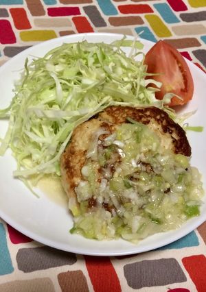 超簡単☆ねぎ塩ソースの豆腐ハンバーグ！-レシピのメイン写真