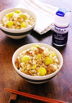 新米de栗と牛肉のスパイシー炊き込みご飯-レシピのメイン写真